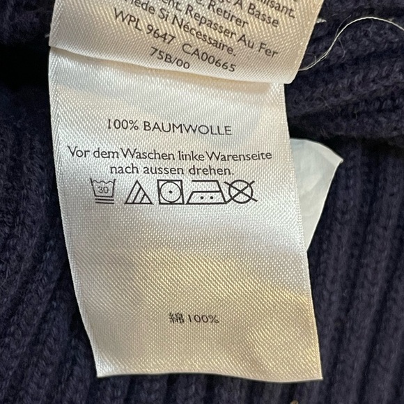 Eddie Bauer Blue and Gray Turtleneck Sweater Size S 100% Cotton - Picture 6 of 10